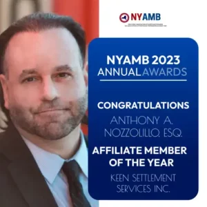 NYAMB 2023 Affiliate of the Year Award Anthony A. Nozzolillo, Esq.